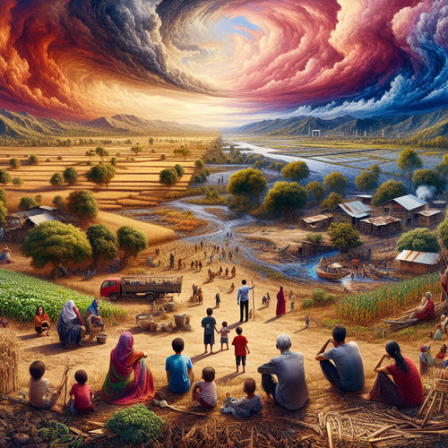 Concepto de el impacto del cambio climático en los países en desarrollo