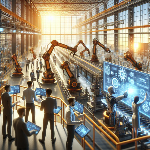 An image illustrating El impacto de la automatización en la producción industrial