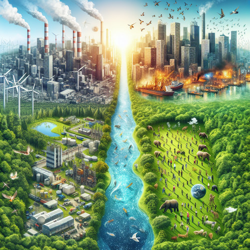 Infografía sobre el dilema del crecimiento sostenible - ¿podemos crecer sin destruir el planeta?