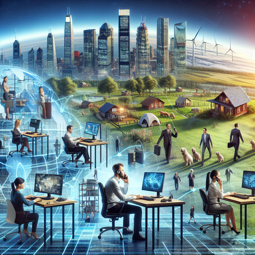 An image illustrating El impacto del teletrabajo en las economías locales y globales