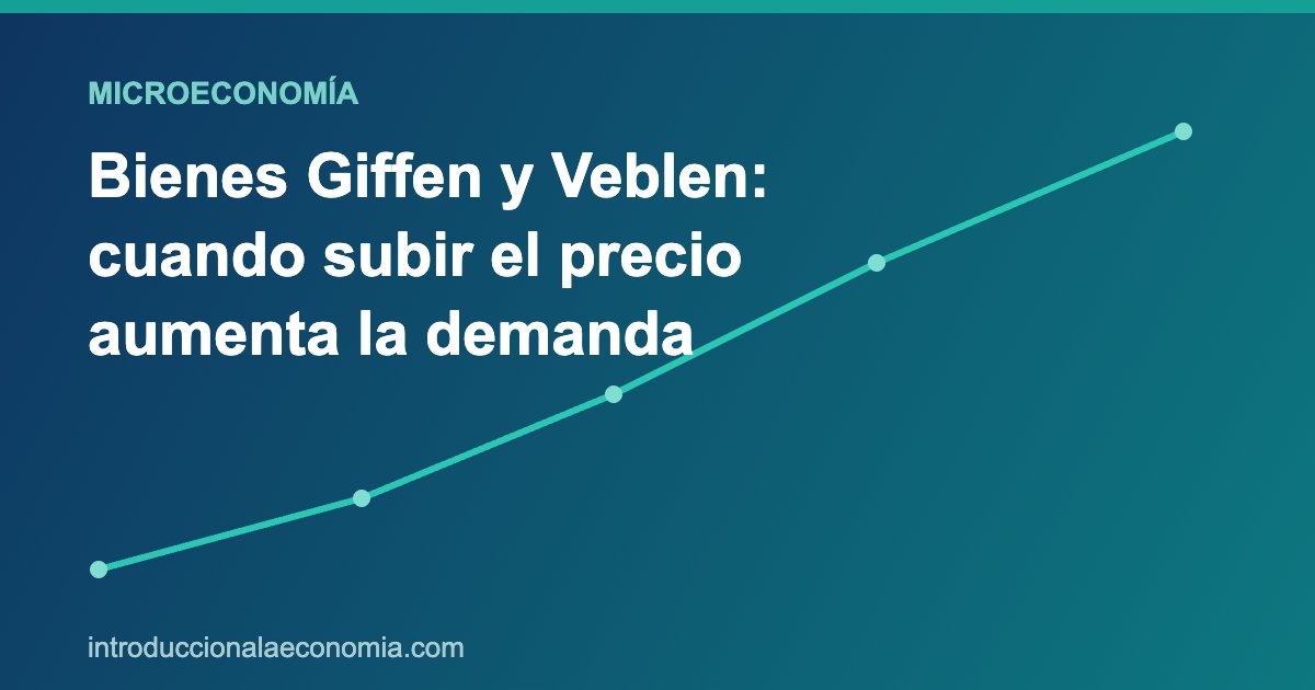 Curva de demanda ascendente ilustrando bienes Giffen y Veblen