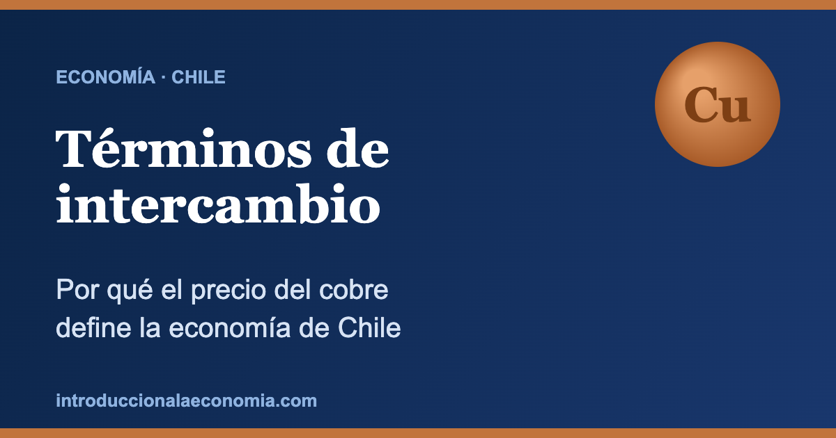 Ilustración sobre términos de intercambio y el precio del cobre en Chile