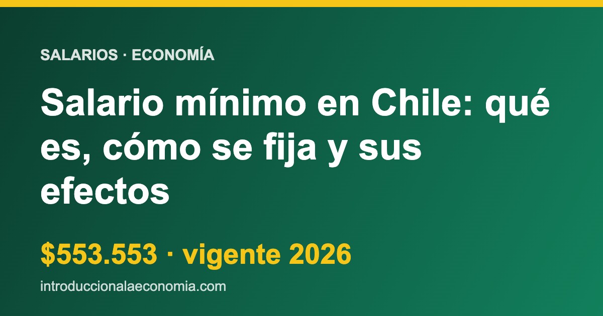 Salario mínimo en Chile: qué es, cómo se fija y sus efectos